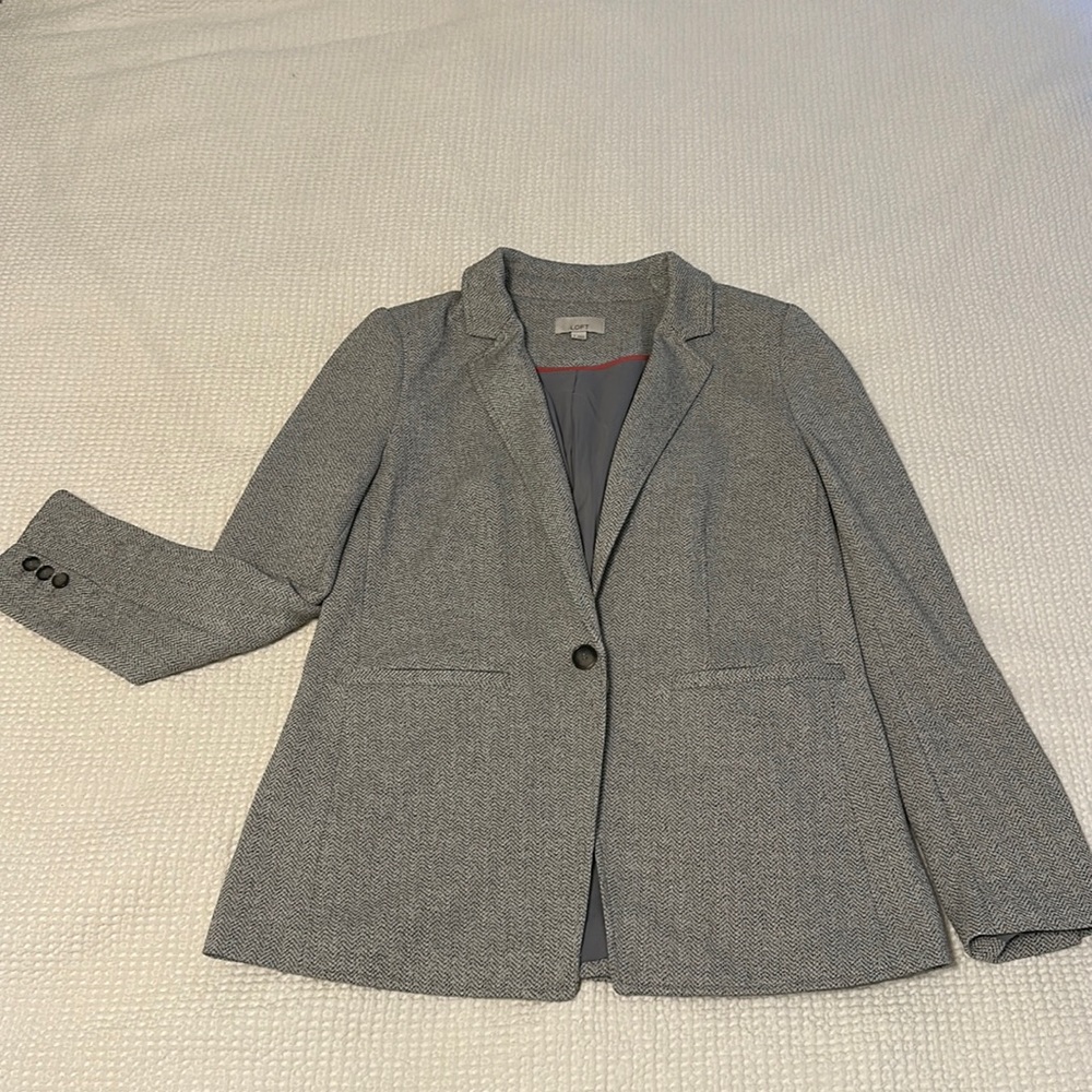 Ann Taylor Loft Gray Blazer